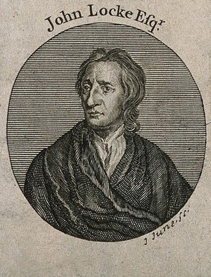 view John Locke. Stipple engraving by Holl, 1802, after Sir G. Kneller, 1697.