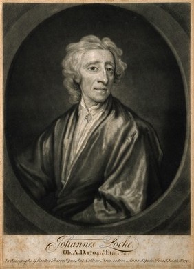 John Locke. Mezzotint by J. Smith, 1721, after Sir G. Kneller.