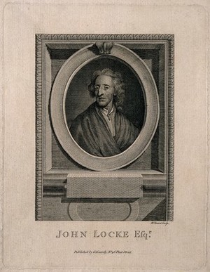 view John Locke. Line engraving by W. Smart after Sir G. Kneller.