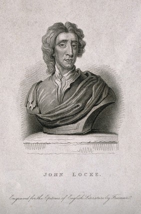 John Locke. Stipple engraving by S. Freeman, 1831, after J. M. Rysbrack [?].