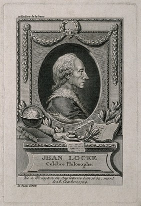 John Locke. Line engraving.