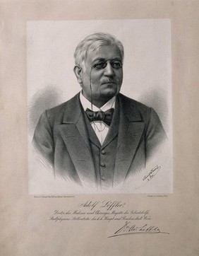 Adolf Löffler. Lithograph by R. Fenzl, 1894.