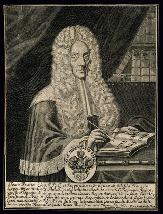 Johann Franz Loew von Erlsfeld. Line engraving by A. Birckart, 1723, after P.F. Fahrenschon (Farnschan).