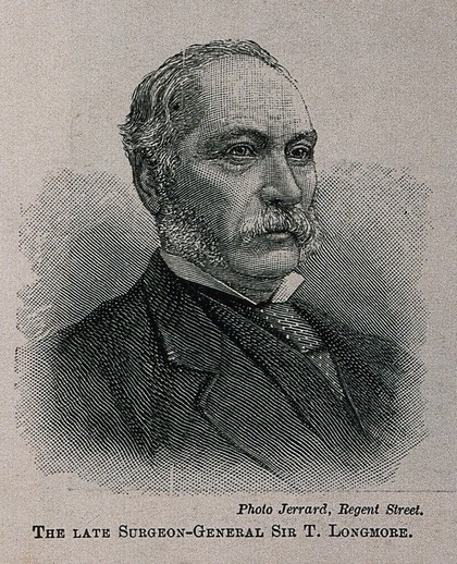 Sir Thomas Longmore. Wood engraving.