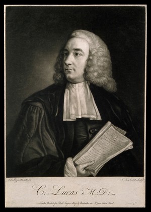 view Charles Lucas. Mezzotint by J. McArdell, 1755, after Sir J. Reynolds.