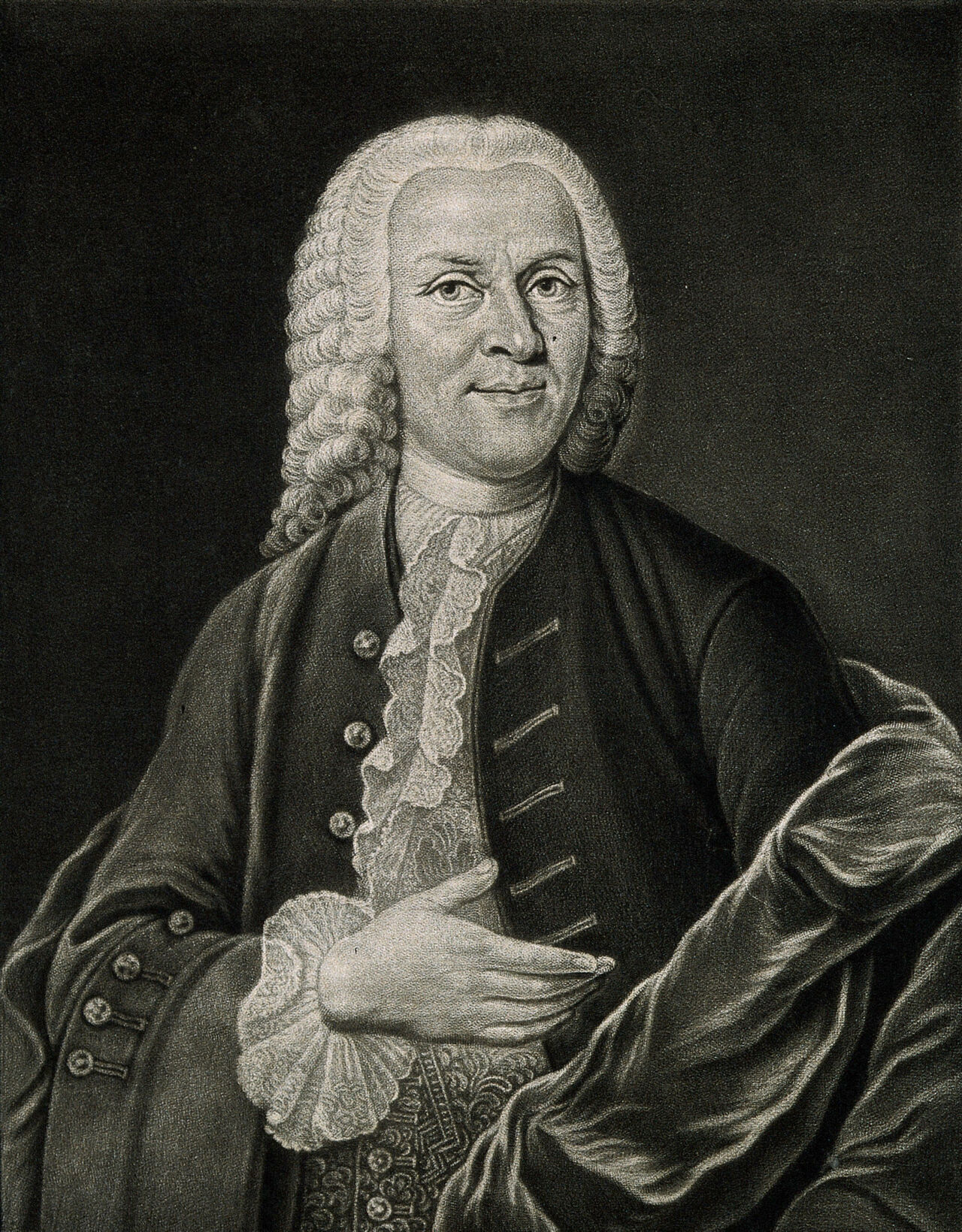 Christian Gottlieb Ludwig. Mezzotint by J. J. Haid after E. G. Haussmann., 1700-1799, by Elias Gottlob Haussmann