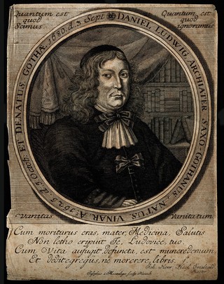 Daniel Ludwig. Line engraving by J. à Montalegre.