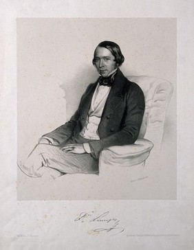 Eduard Lumpe. Lithograph by E. Kaiser, 1855.