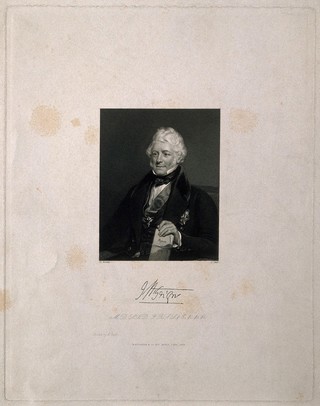 Sir James McGrigor. Stipple engraving by J. Holl, 1839, after H. Room.