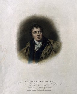 Sir James Mackintosh. Coloured stipple engraving by C. Wilkin, 1814, after himself after Sir T. Lawrence.