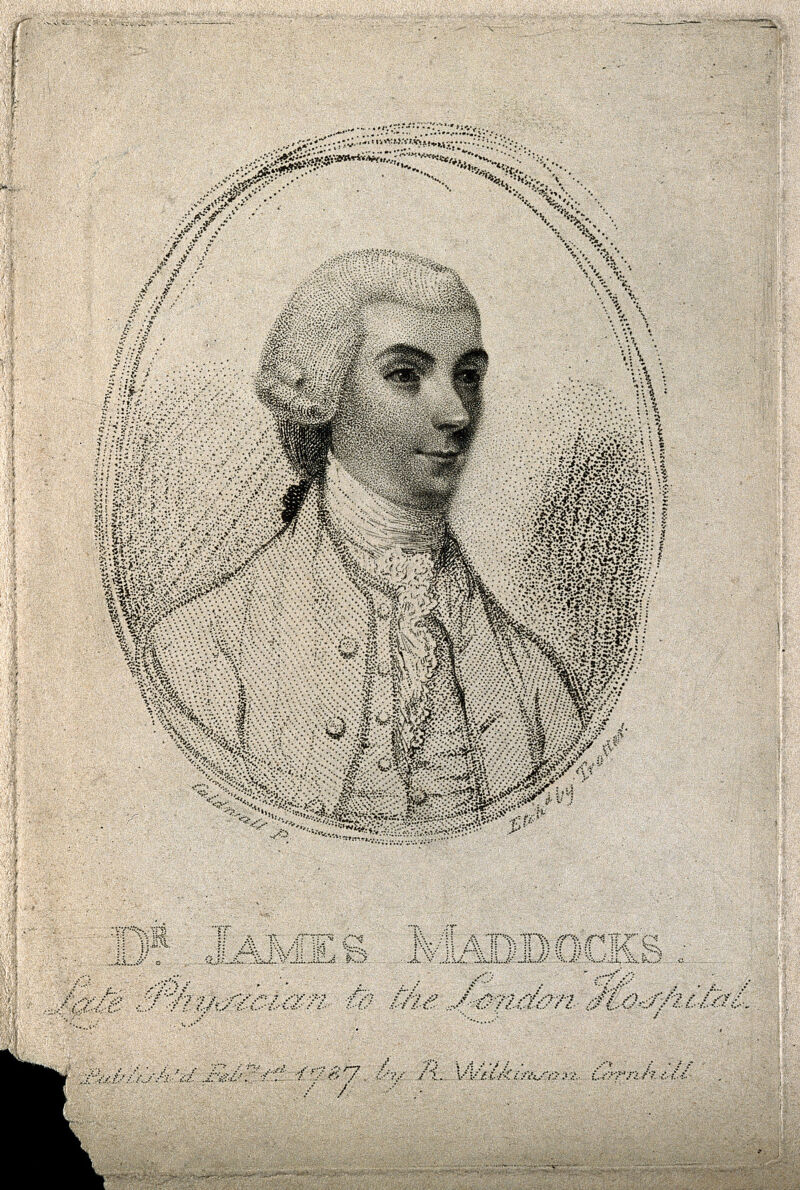 James Maddocks. Etching by T. Trotter, 1787, after J. Caldwall., 1787, by James Caldwall