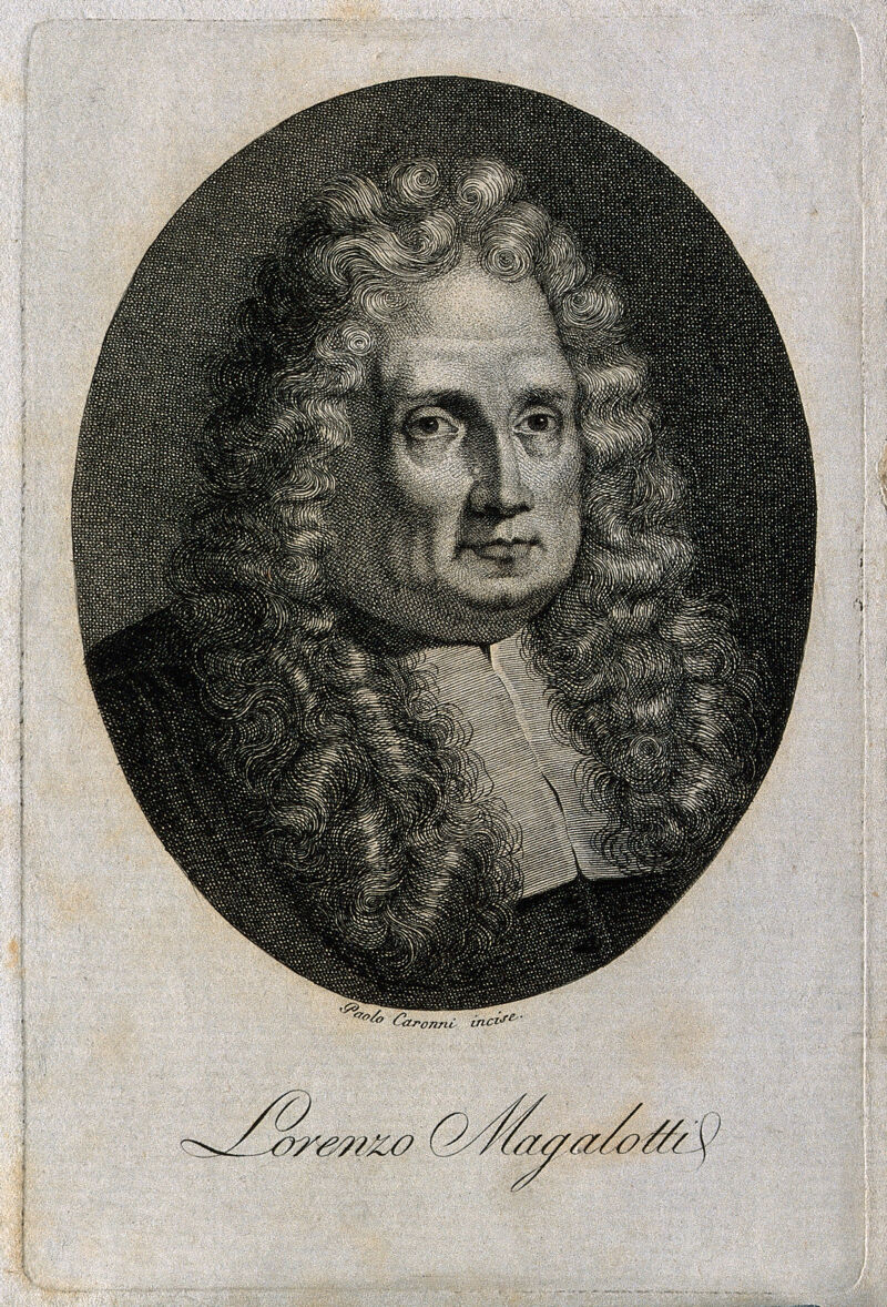 Lorenzo Magalotti. Line engraving by P. Caronni., by Paolo Caronni