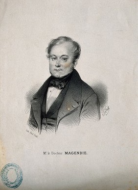 François Magendie. Lithograph by V. Dollet.