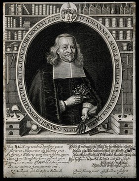 Johannes Maius (Mai, May). Line engraving by J. Sandrart after D. Hornung.