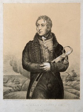 George William Manby. Lithograph by [W. J. C] after Sir T. Lawrence.