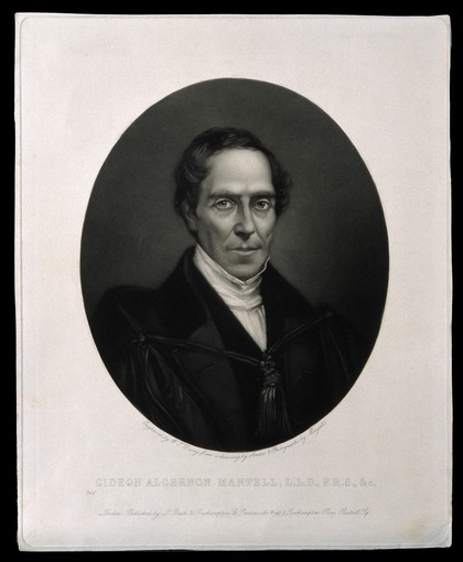 Gideon Algernon Mantell. Mezzotint by W. T. Davey after P. A. T. Senties after J. Mayall.