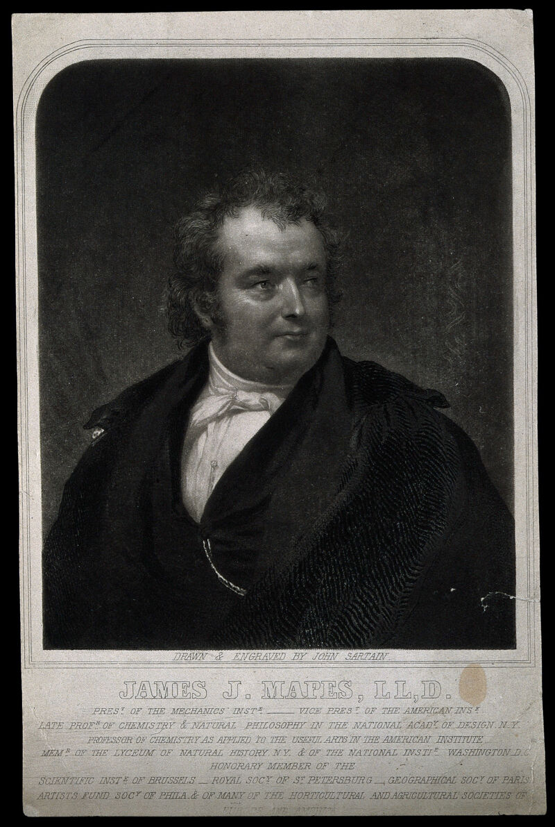 James Jay Mapes. Stipple engraving by J. Sartain after himself., by John Sartain