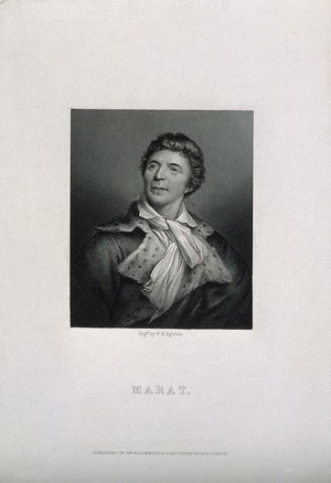 view Jean Paul Marat. Lithograph by W. H. Egleton after J. Boze, 1793.