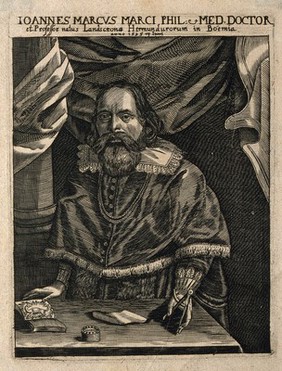 Joannes Marcus Marci. Line engraving.