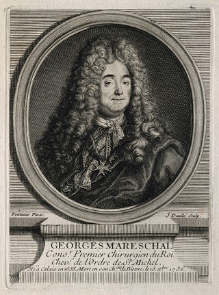Georges Mareschal. Line engraving by J. Daullé, 1737, after L. de Fontaine.