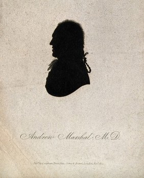Andrew Marshal. Line engraved silhouette, 1814.