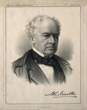 view Sir James Ranald Martin. Lithograph, 1874.