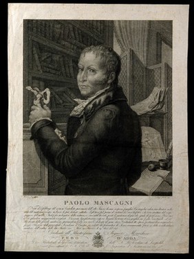 Paolo Mascagni. Engraving by L. Rados after R. Focosi.