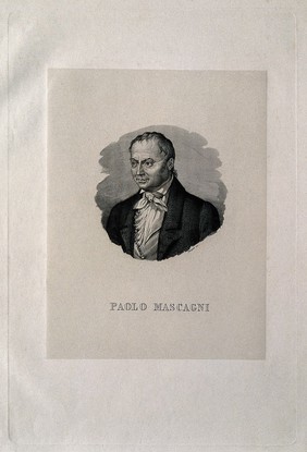 Paolo Mascagni. Line engraving by Nargot.