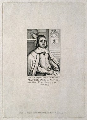 Martin Master. Engraving, 1821, after R. Gaywood, 1660.