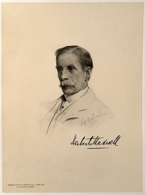 view Herbert Eustace Maxwell, 7th Baron Monreith. Collotype after A. U. Soord, 1903.