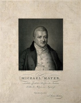 Alois Michael Mayer. Line engraving by G. Leybold after C. Leybold.