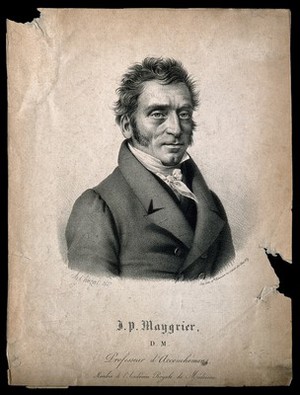 view Jacques-Pierre Maygrier. Lithograph by A. Chazal, 1827.