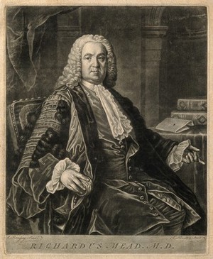 view Richard Mead. Mezzotint by R. Houston after A. Ramsay.