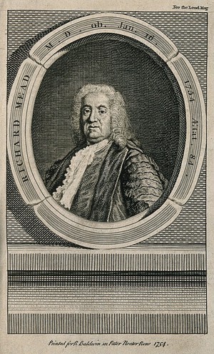 view Richard Mead. Line engraving, 1754, after A. Ramsay.