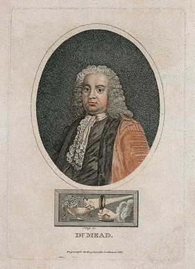 Richard Mead. Stipple engraving by J. Pass, 1816, after A. Ramsay.