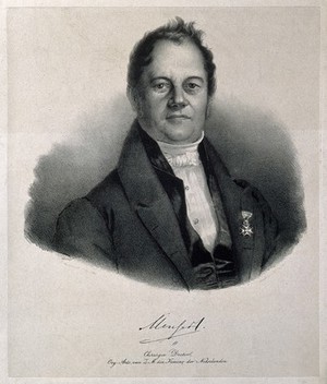 view Willem Mensert. Lithograph by H. J. Backer, 1835, after L. de Koningh.