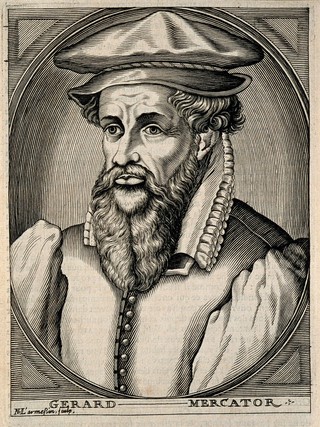 Gerard Mercator [Cremer]. Line engraving by N. de Larmessin, 1682.