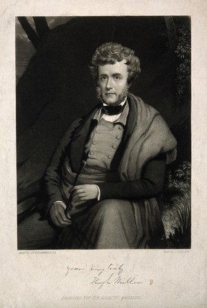 view Hugh Miller. Mezzotint by J. Sartain after W. Bonner.