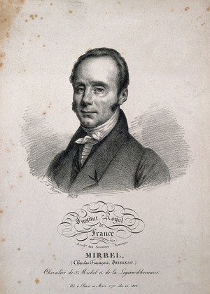 view Charles-François Brisseau Mirbel. Lithograph by J. Boilly, 1823.