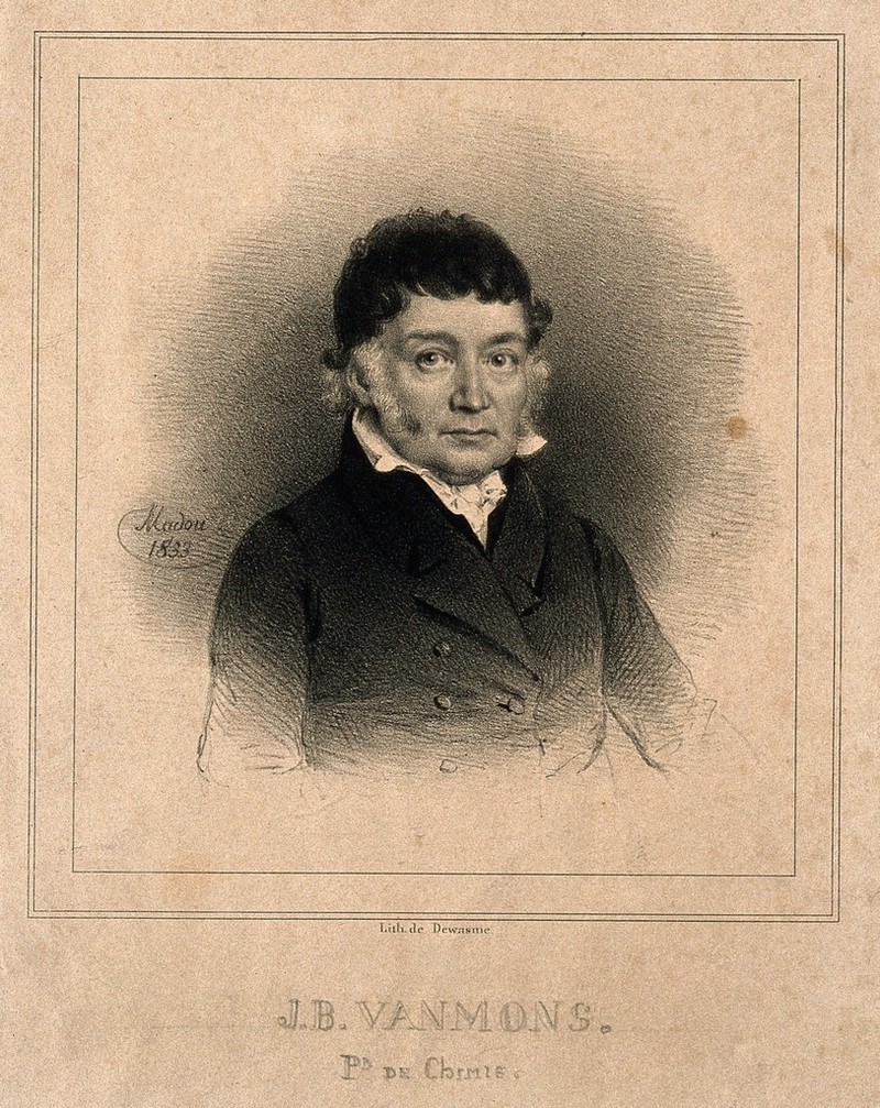 Jean Baptiste van Mons. Lithograph by A. Dewasme-Plétinckx after J.B. Madou, 1833., 1833, by Jean Baptiste Madou