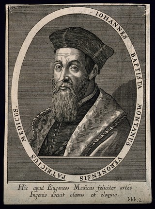Johannes Baptista Montanus. Line engraving by C. Ammon, 1652, after D. Custos.