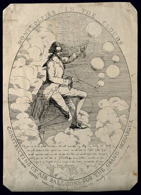 Jacques-Étienne Montgolfier. Etching, 1784.