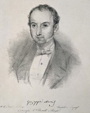 view Giuseppe Giacinto Moris. Lithograph by D. Castellini after C. E. Liverati, 1841.