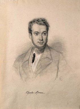 Charles François Antoine Morren. Pencil drawing by C. E. Liverati, 1841.
