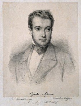 Charles François Antoine Morren. Lithograph by D. Castellini after C. E. Liverati, 1841.