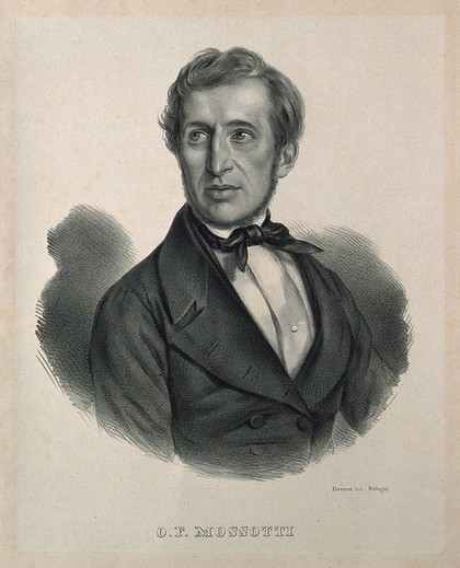 Ottavio Fabrizio Mossotti. Lithograph.