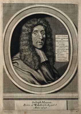 Joseph Moxon. Line engraving, 1699.
