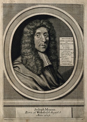 view Joseph Moxon. Line engraving, 1699.