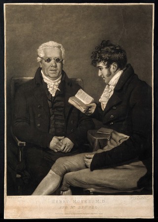 Henry Moyes and William Nicol. Mezzotint by W. Ward, 1806, after J. R. Smith.