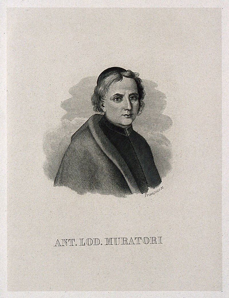 Lodovico Antonio Muratori. Line engraving by François., 1800-1899, by Alphonse François